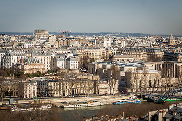 Image showing View over the rooftops of Paris