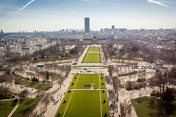 Image showing View over the rooftops of Paris