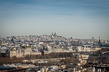 Image showing View over the rooftops of Paris