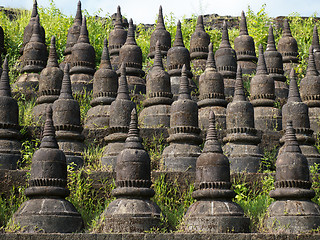 Image showing Detail of the Koe-thaung Temple in Mrauk U, Myanmar