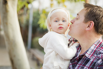 Image showing Adorable Little Girl with Her Daddy Portrait