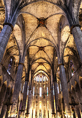 Image showing Gothic church interior