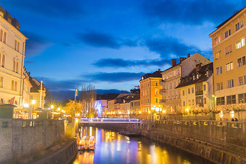 Image showing Ljubljana in Christmas time. Slovenia, Europe. 