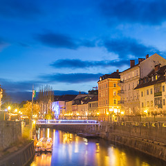 Image showing Ljubljana in Christmas time. Slovenia, Europe. 