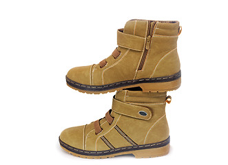 Image showing Winter boots for women on white background.