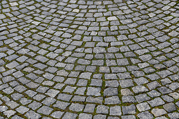 Image showing Paving stones street