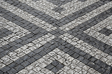 Image showing Paving stones street with pattern