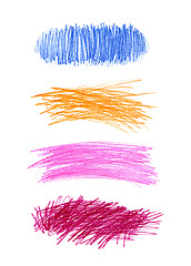 Image showing Abstract color hand drawn design elements