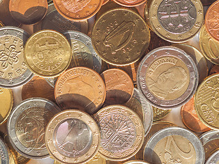 Image showing Euro coins