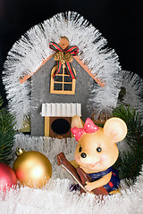 Image showing Christmas home with mouse