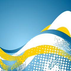 Image showing Minimal wavy bright background