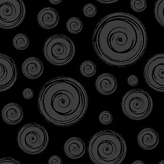 Image showing Dark black grunge seamless pattern