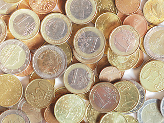 Image showing Euro coins