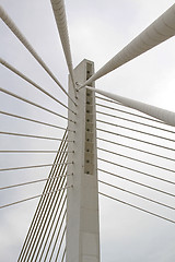 Image showing Suspended bridge pillar