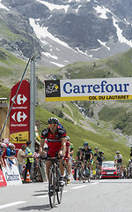 Image showing The Cyclist Amael Moinard on Col du Lautaret - Tour de France 20