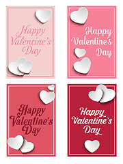 Image showing Valentines Day Set of Four Web Banners