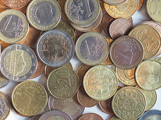 Image showing Euro coins