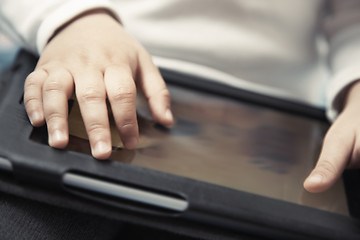 Image showing Baby with digital tablet