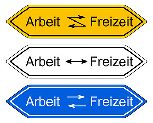 Image showing Direction sign work