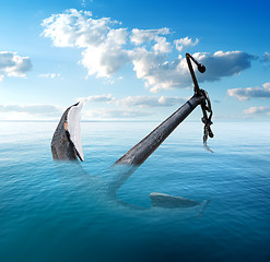Image showing Anchor in the sea