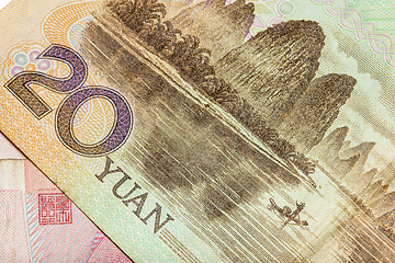 Image showing 20 Yuan, money of China