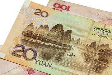 Image showing 20 Yuan, money of China