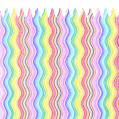 Image showing Bright color wavy lines pattern