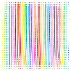 Image showing Bright color vertical dotted lines pattern