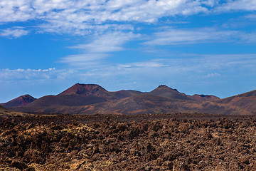 Image showing Volcanic  Mountains  in Lanzarote island, Spain