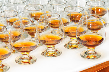 Image showing glasses with cognac or brandy