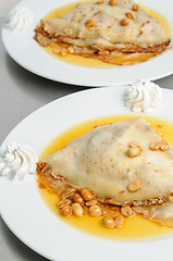 Image showing peanuts pancake crepe dessert