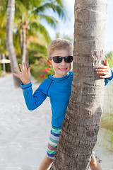 Image showing boy at the beach