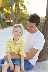 Image showing family at the beach