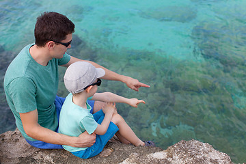 Image showing family at sea