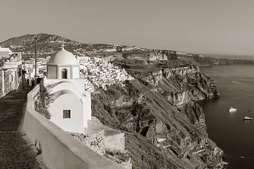 Image showing Santorini in sepia