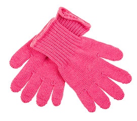 Image showing Blue Knit Gloves isolated