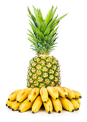 Image showing Pineapple and banana