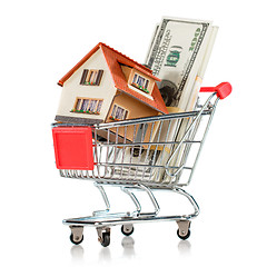 Image showing shopping cart and house