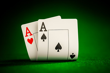 Image showing chips and two aces