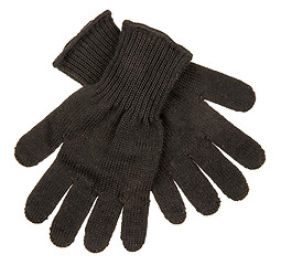 Image showing Blue Knit Gloves isolated