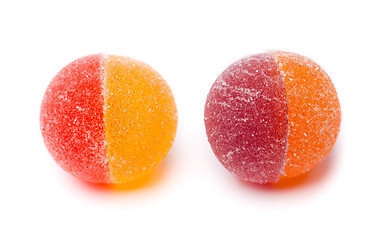 Image showing Two round jelly candy sugar.