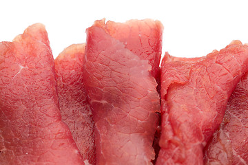 Image showing Smoked meat slices.