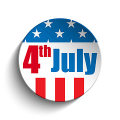 Image showing United States Independence Day Button