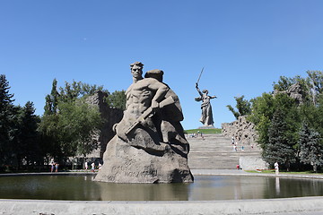 Image showing Monument to soldiers to the defenders  of Stalingrad