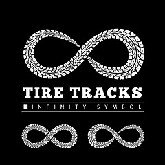 Image showing Tire Tracks in Infinity Form