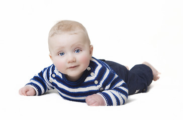 Image showing baby with blue eyes