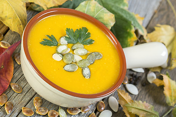 Image showing French pumpkin soup.