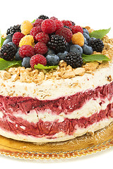 Image showing Berry Semifreddo - Italian dessert.