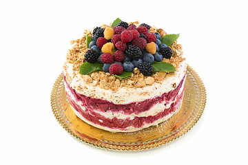 Image showing Italian dessert with summer berries.