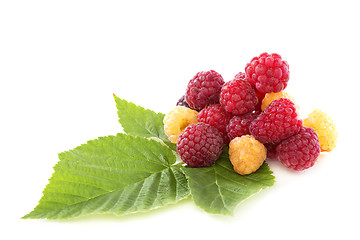 Image showing Ripe raspberries.